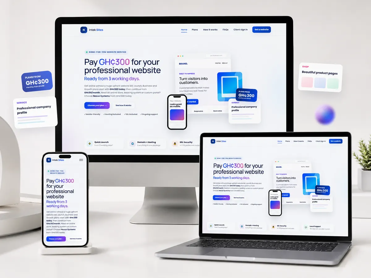 Professional website service